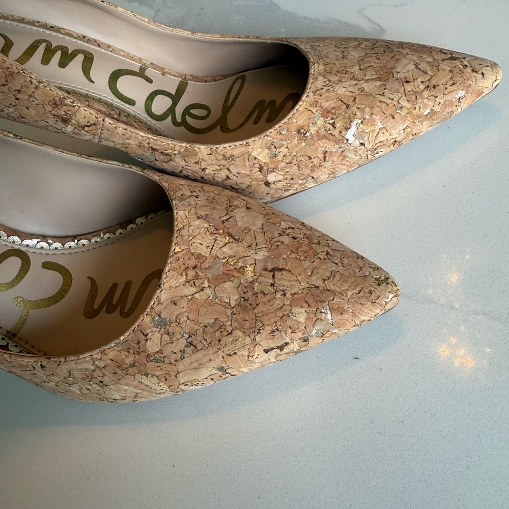 Sam Edelman Women's Cork Pointed Toe Heels